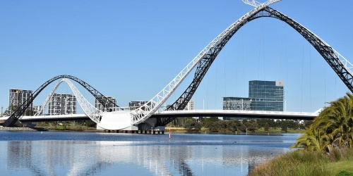 Matagarup Bridge in the Swan River