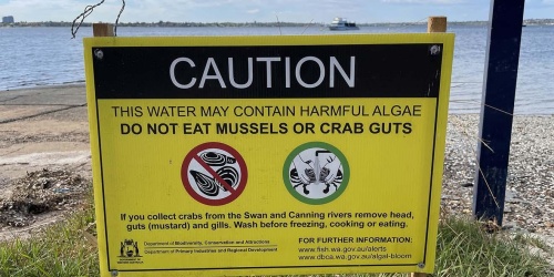Swan Canning Riverpark warning sign