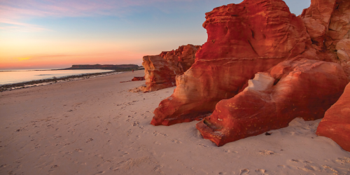 Broome sandstone on the shores of Cape Leveque. Photo – Cliff Winfield 