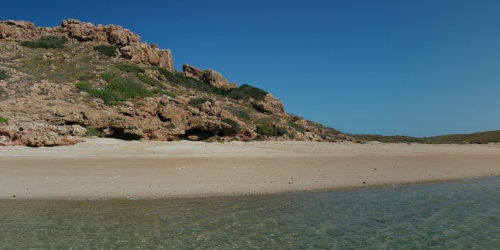 A beach and headland on Barrow Island