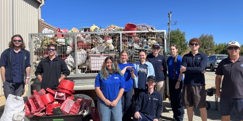 A total of 990kg of marine debris was collected along the Jurien Bay Marine Park coastline. Photo – DBCA 