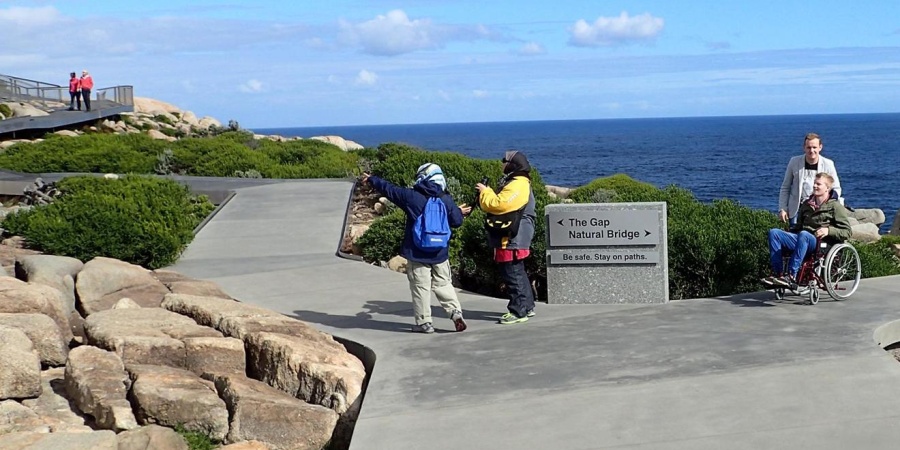 Accessible paths at The Gap and Natural Bridge in Torndirrup National Park near Albany
