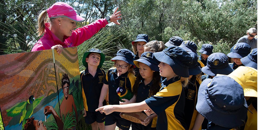 School children in Kings Park Education program. Photo by J. D'Arcy.