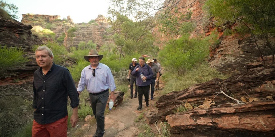 Environment Minister Reece Whitby walks the new trail. Photo by DBCA