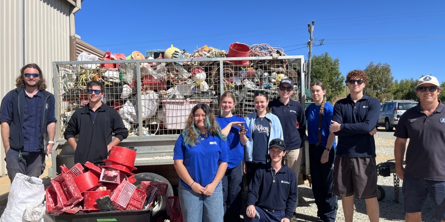 A total of 990kg of marine debris was collected along the Jurien Bay Marine Park coastline. Photo – DBCA 