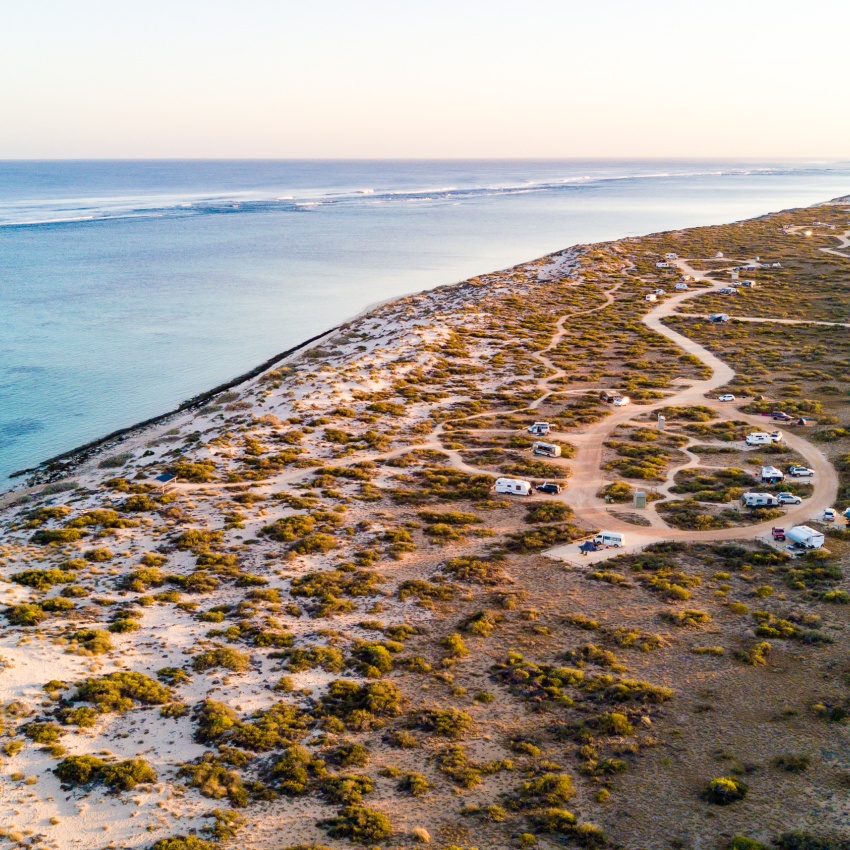Kurrajong Campground in Cape Range National Park. Photo credit: Domenic Ruefenacht  