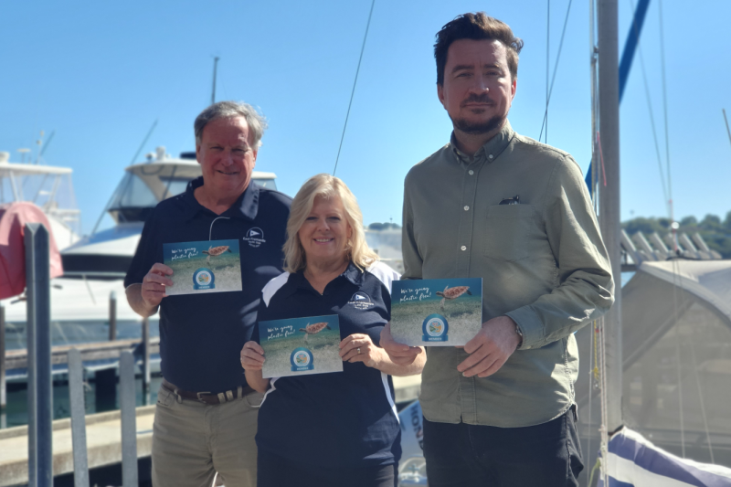 Plastic Free Riverpark program participant, East Fremantle Yacht Club. Photo – Lisa Novoradovskaya, WA Plastic Free