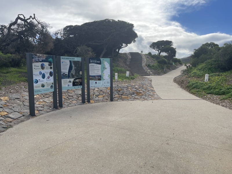 Updated signage at Rabbit Hill which includes a new trailhead for the Cape to Cape Track. Photo DBCA