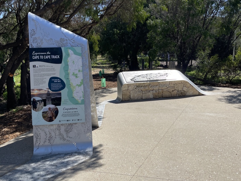 Completed Cape to Cape track trailhead. Photo - DBCA Completed Cape to Cape track trailhead. Photo - DBCA