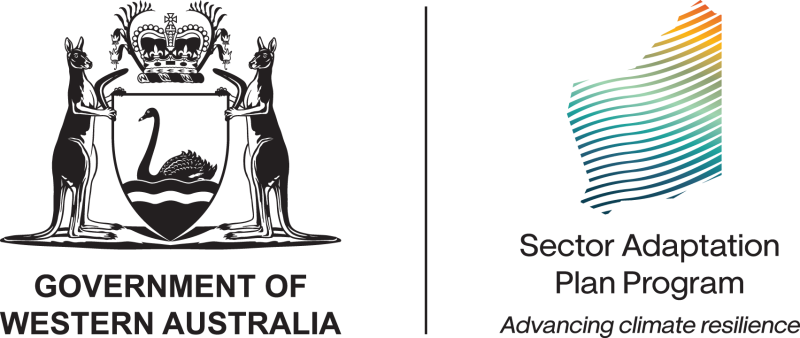 Government of Western Australia and Sector Adaptation Plan Program logos with “Advancing climate resilience.”