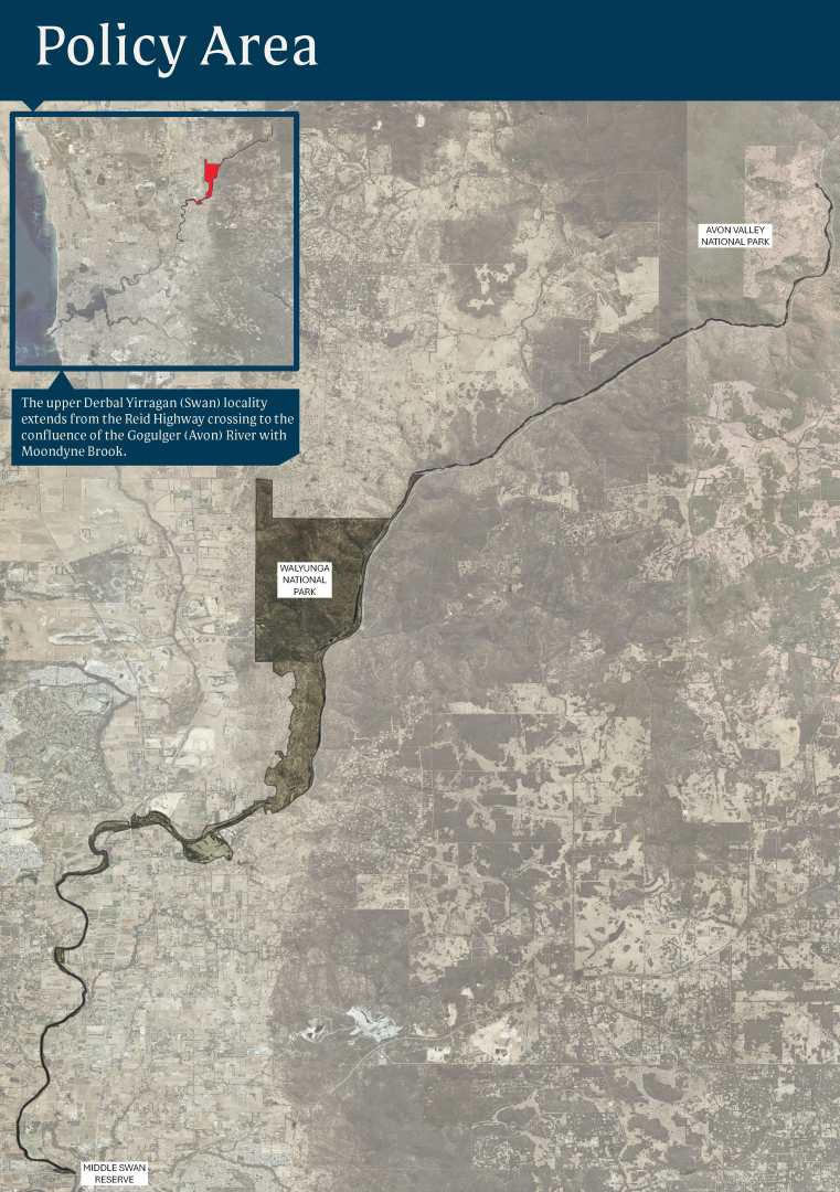 Map depicting Upper Derbal Yirragan locality area