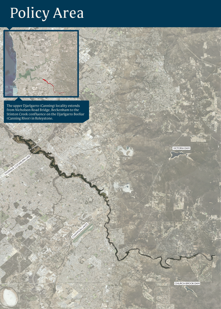 Map depicting the Upper Djarlgarro (Canning) locality area