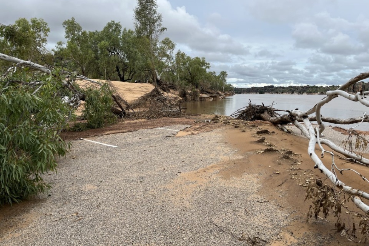 Damaged visitor car park