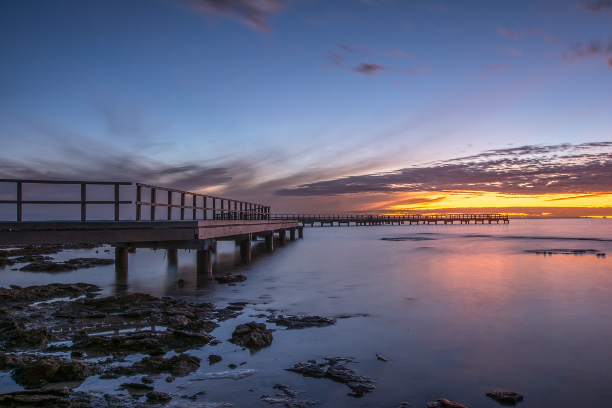 Hamelin Pool at sunset