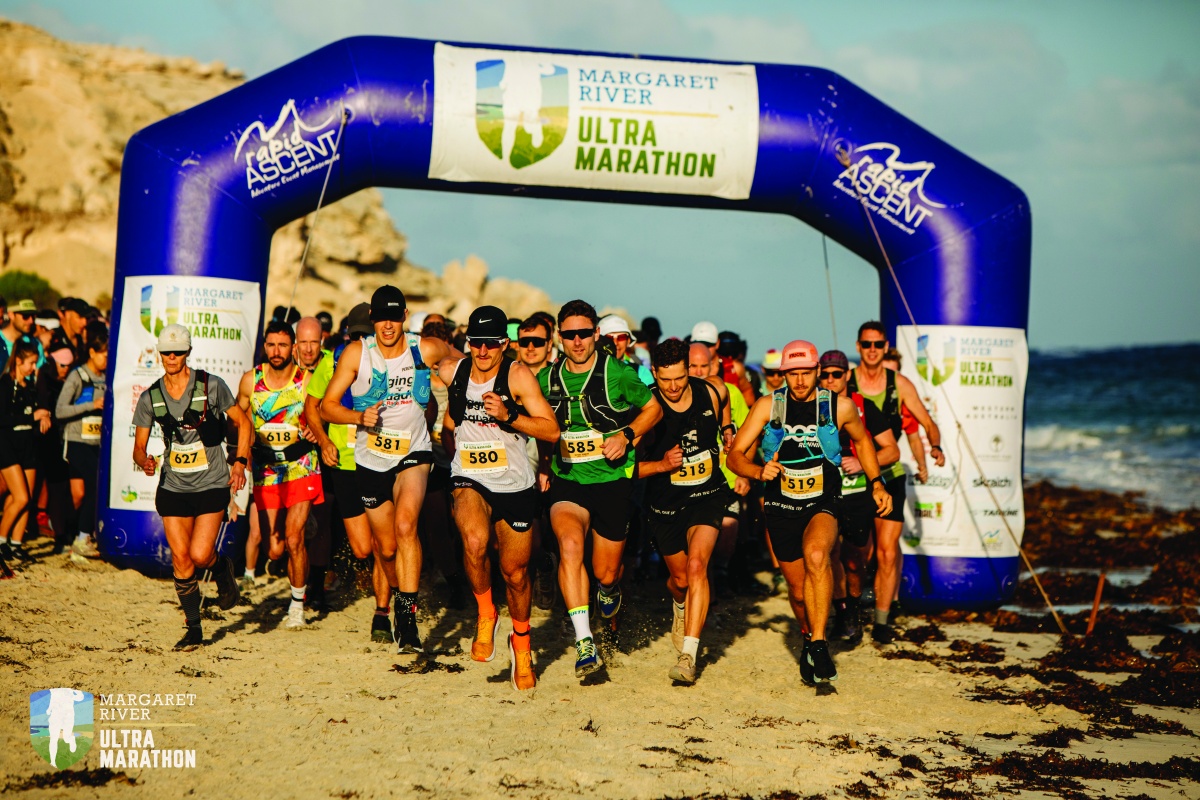 Start line for Margaret River Ultra Marathon. Photo – Rapid Ascent Events 