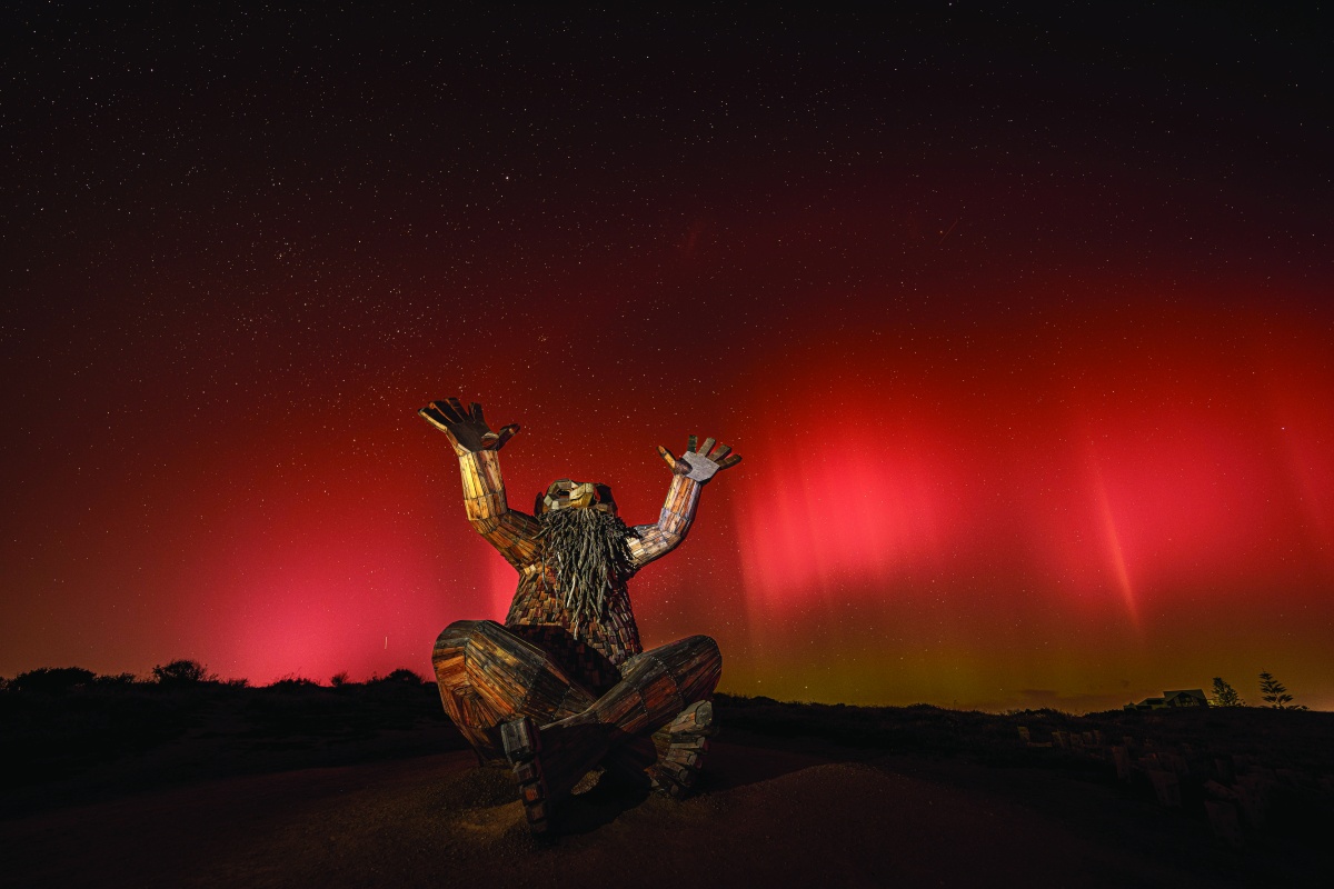 ‘Thomas Dambo’s Santi Ikto Giant’ at Halls Head, Mandurah. Photo – Donald Chin 