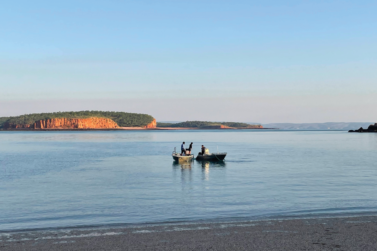 Conducting patrols in Lalang-gaddam Marine Park. Photo –Kate Rodger / DBCA 