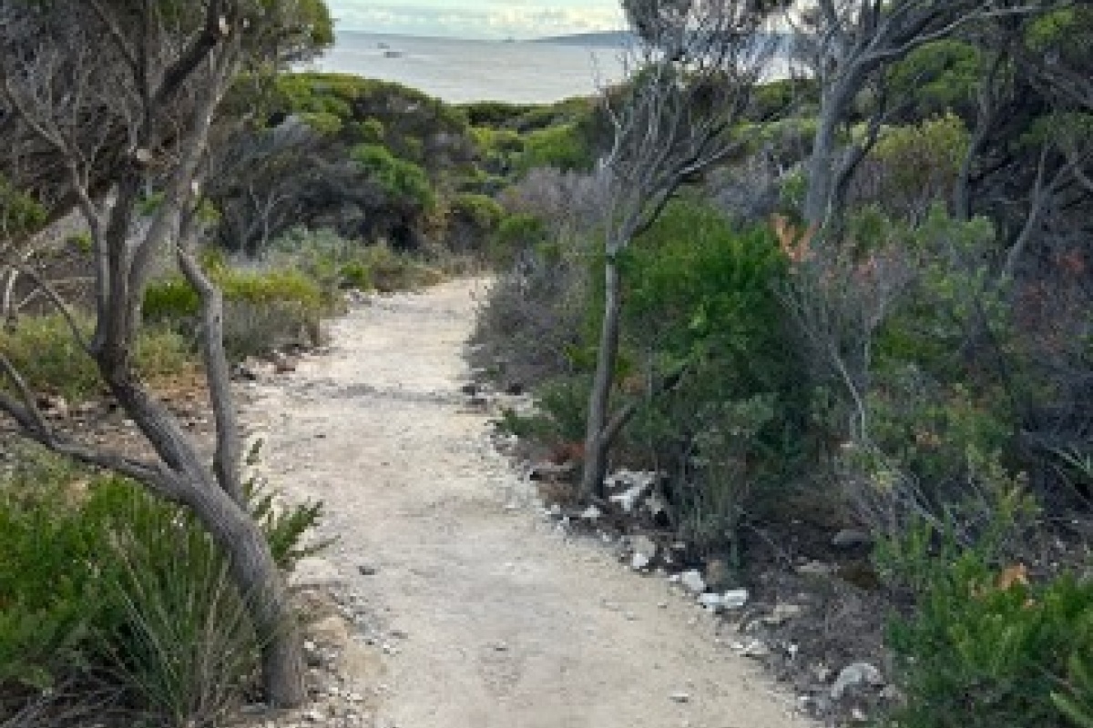 Trail upgrades between Smiths Beach and Wyadup, at Moses Rock. Photo DBCA Trail upgrades between Smiths Beach and Wyadup, at Moses Rock. Photo DBCA
