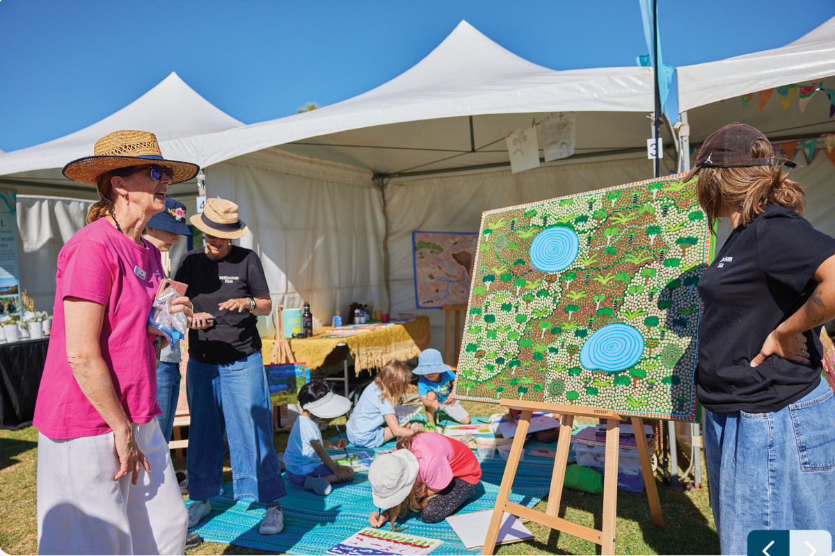 Kids activities at the River Guardian Festival. Photo - DBCA