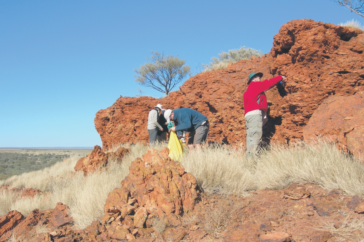 LANDSCOPE Expeditioners work side-by-side with scientists in the field. Photo - DBCA 