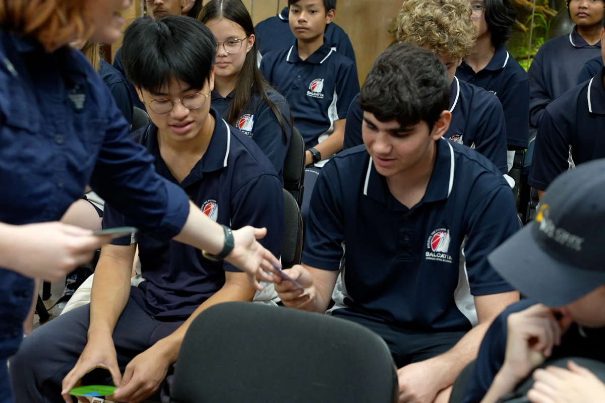 Students doing an activity exploring the ration of males to females in egg clutches at different temperatures. Photo - Miles Brotherson/DBCA