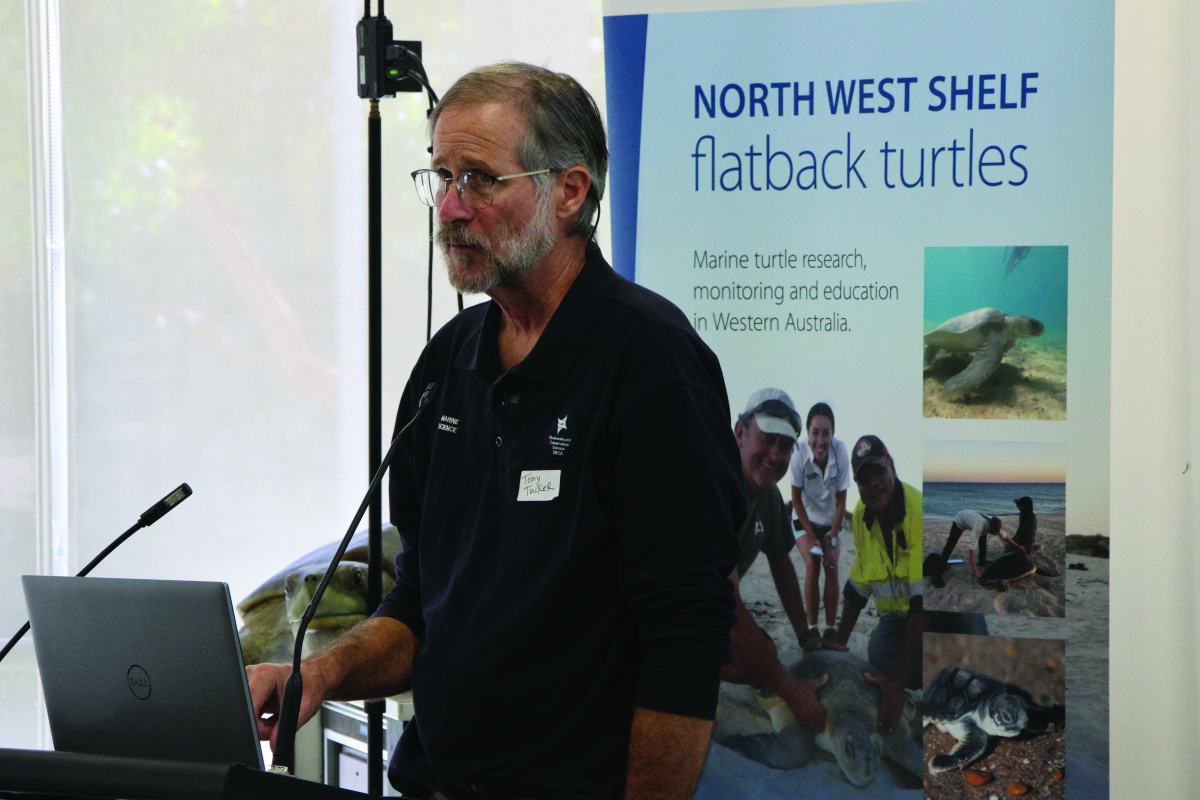 Tony Tucker presenting his skeletochronology research. Photo - Tristan Simpson