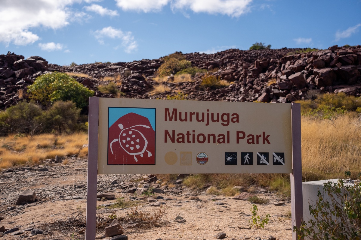 Murujuga National Park signage. Photo by Miles Brotherson/DBCA