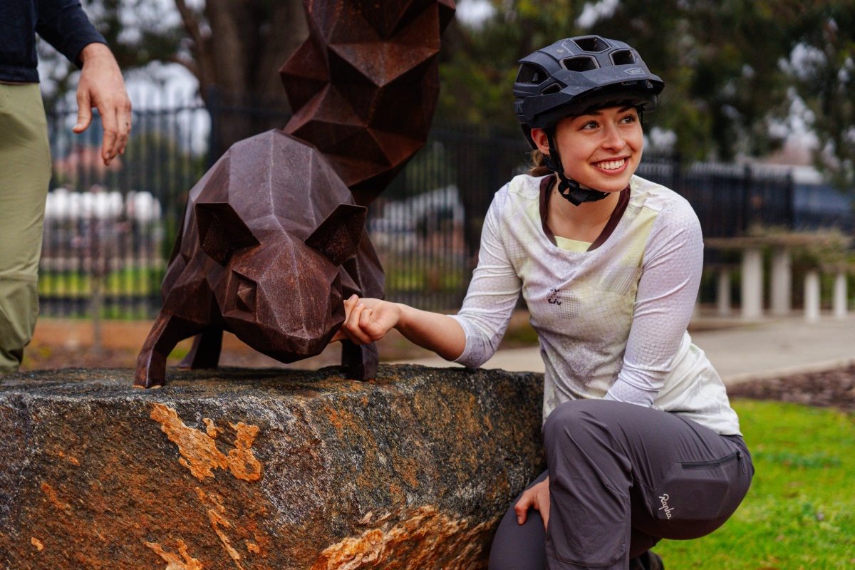 Wambenger sculpture is at the Collie townsite trailhead