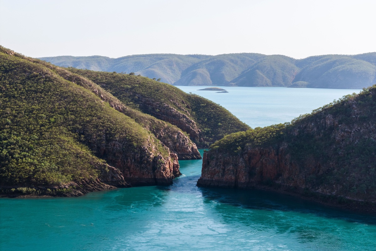 Garaan-ngaddim Horizontal Falls is an extraordinary place within Lalang-gaddam Marine Park on Dambeemangaddee Country. Photo – Tourism Western Australia